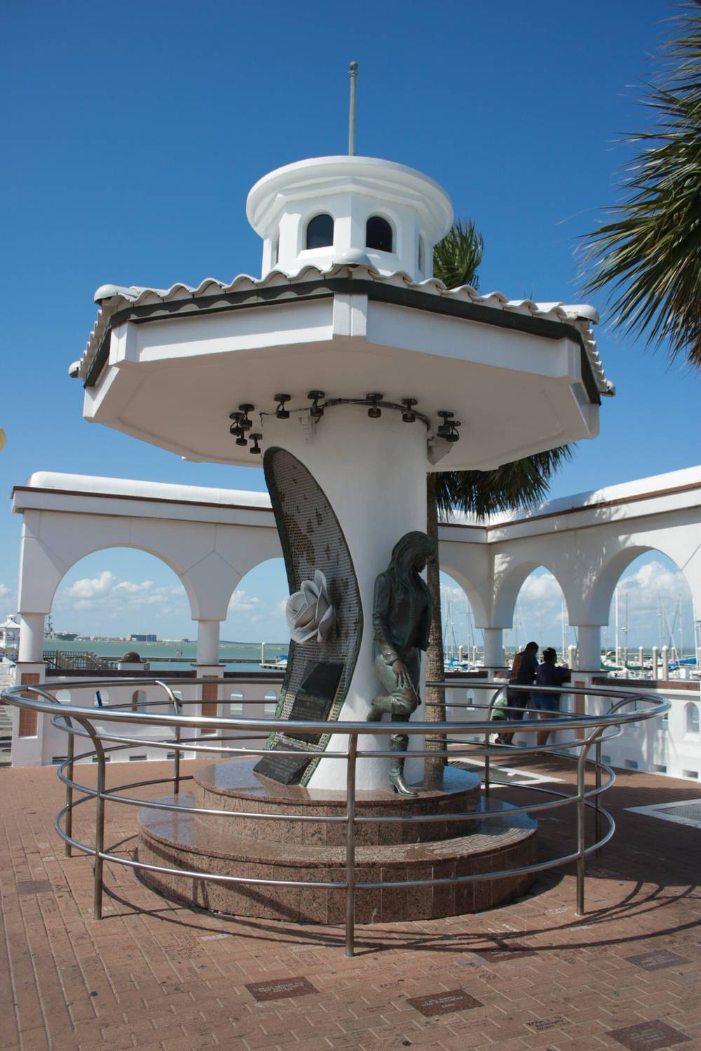 Selena Quintanilla monument on the Corpus Christi bayfront